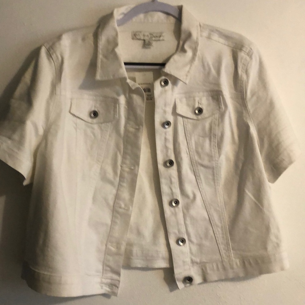 NWT white denim jacket